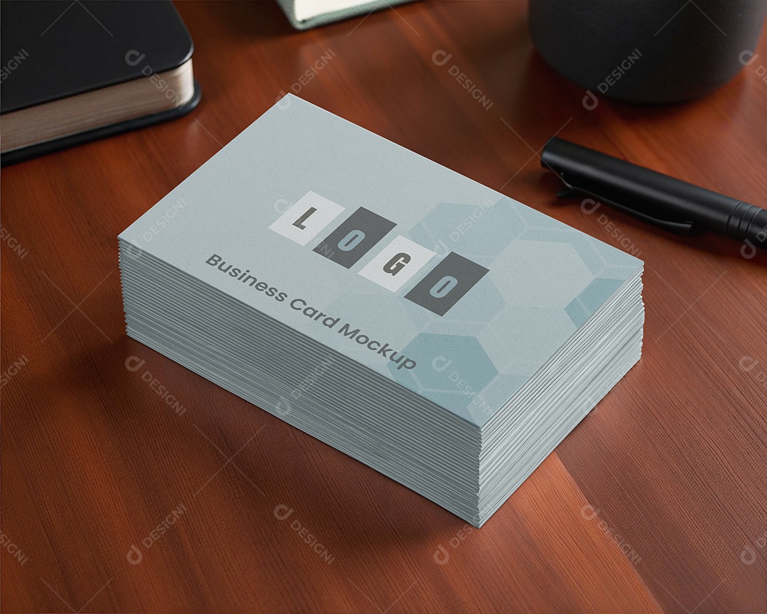 Mockup Cartão de visita PSD Editável
