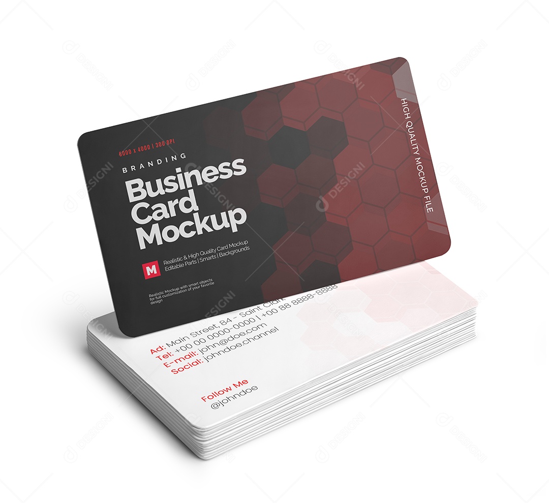 Mockup Cartão de Visita PSD Editável