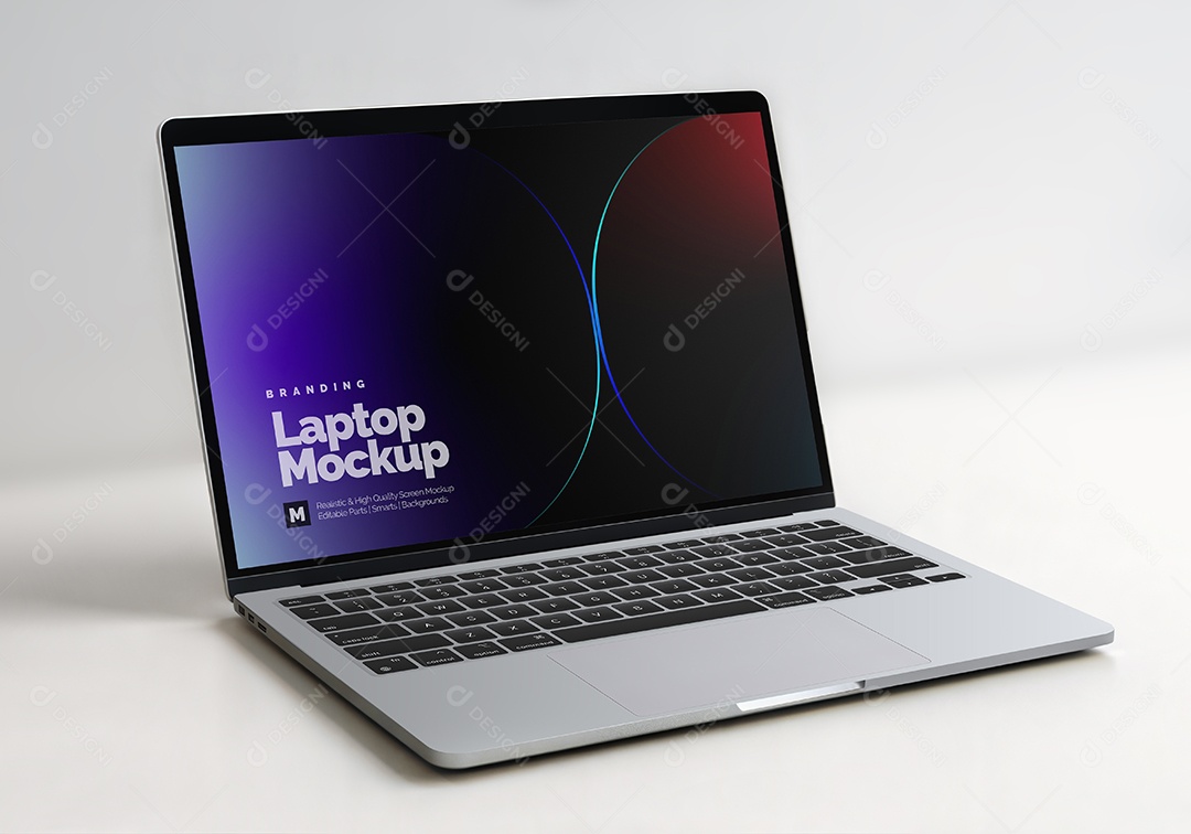 Mockup Computador Aberto PSD Editável