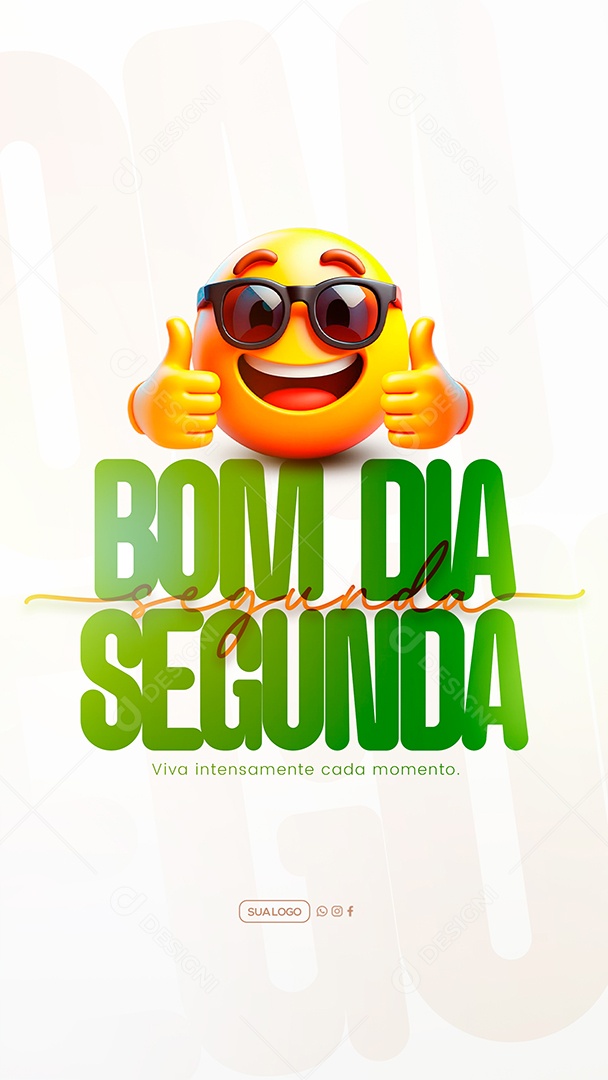 Story Bom Dia Segunda Feira Social Media PSD Editável
