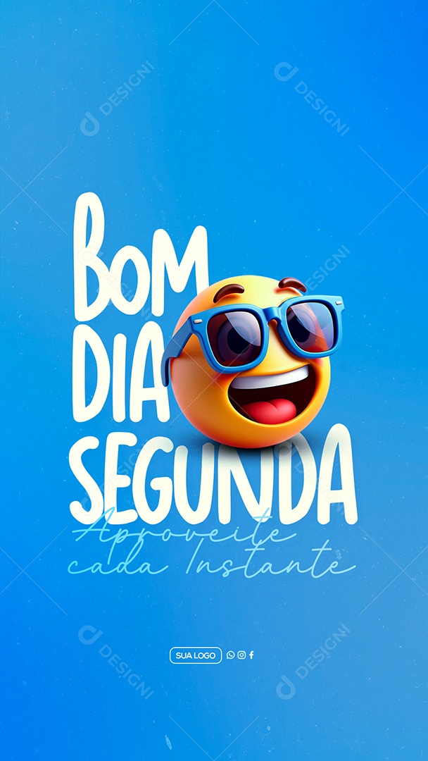 Story Bom Dia Segunda Feira Social Media PSD Editável