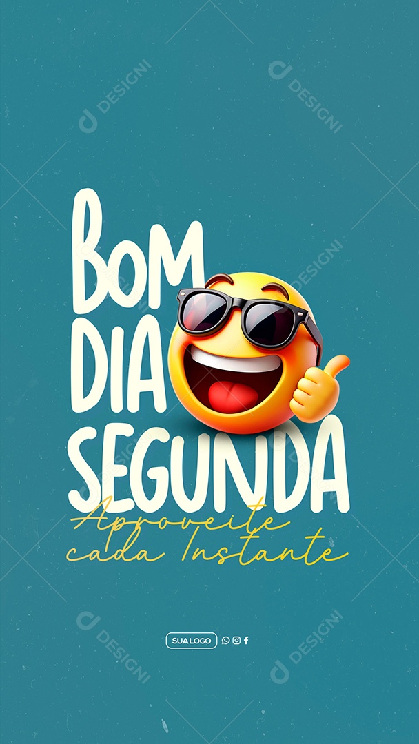Story Bom Dia Segunda Feira Social Media PSD Editável