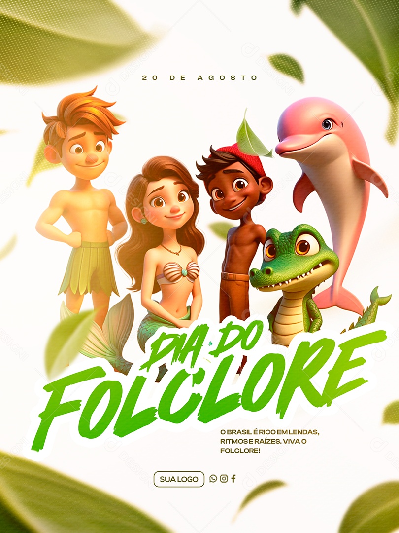 Dia do Folclore 22 de Agosto Social Media PSD Editável