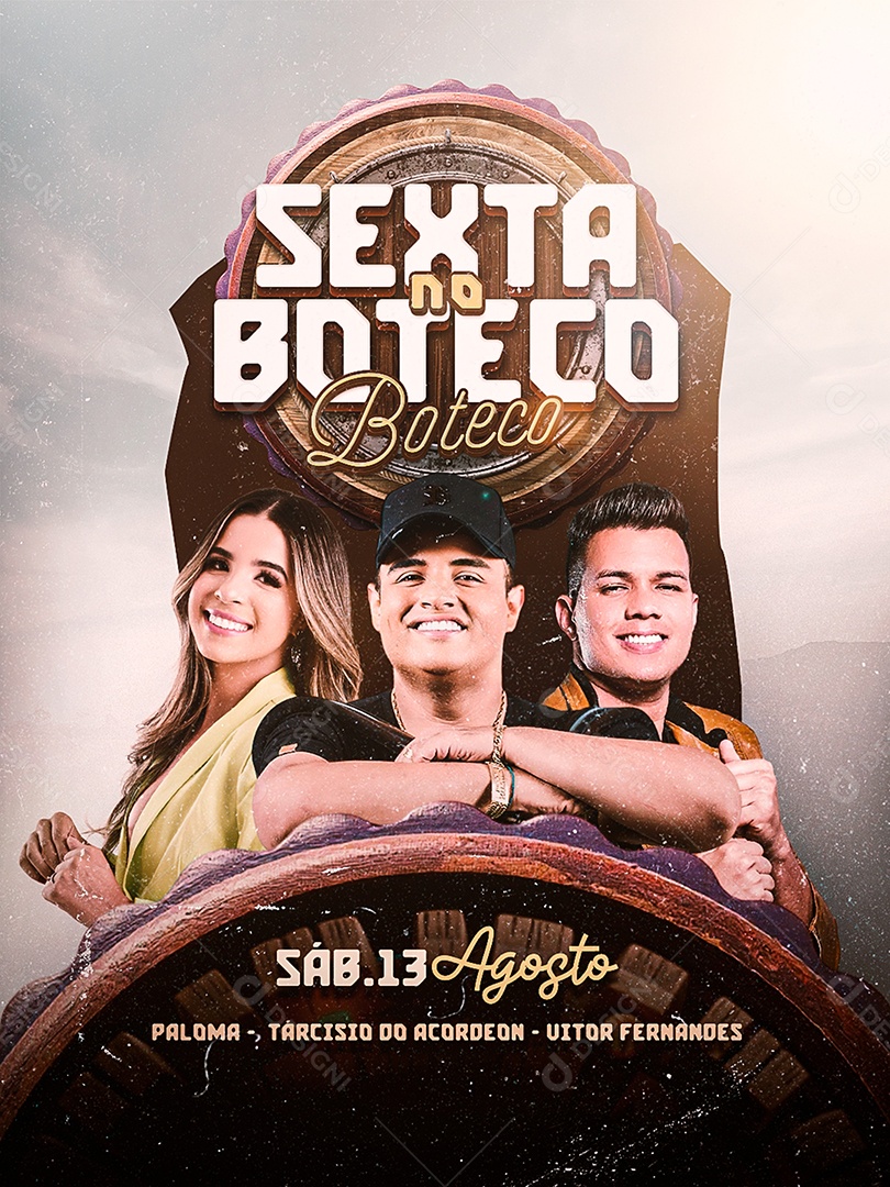 Flyer Sexta no Boteco Social Media PSD Editável
