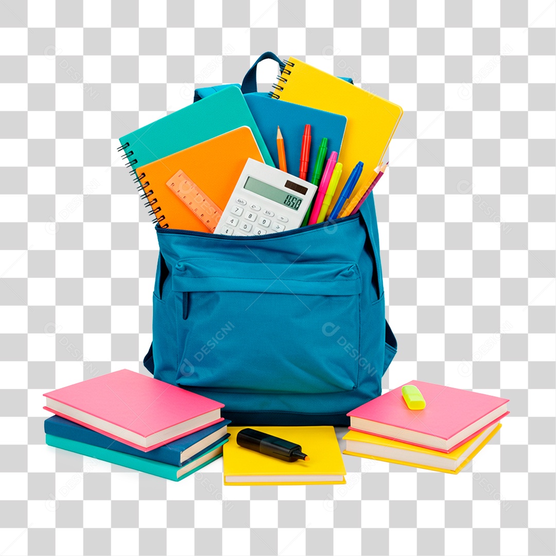 Mochila Escolar PNG Transparente