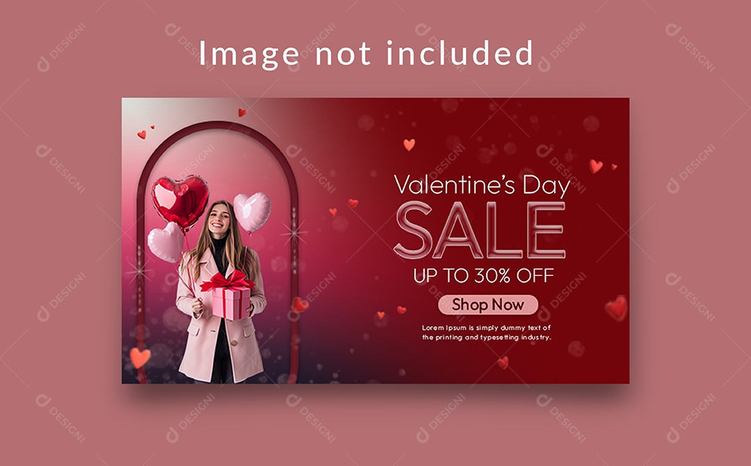 Banner Oferta 30% Para Dia dos Namorados Social Media PSD Editável