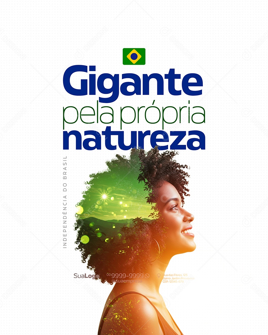 Dia da Independência do Brasil Gigante Pela Própria Natureza Social Media PSD Editável