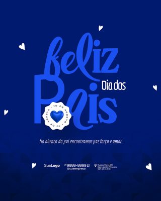 Feliz Dia dos Pais 10 de Agosto Social Media PSD Editável