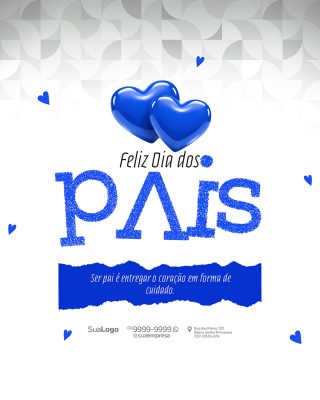 Feliz Dia dos Pais 10 de Agosto Social Media PSD Editável