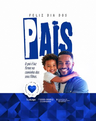 Feliz Dia dos Pais 10 de Agosto Social Media PSD Editável