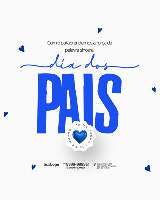 Feliz Dia dos Pais 10 de Agosto Social Media PSD Editável