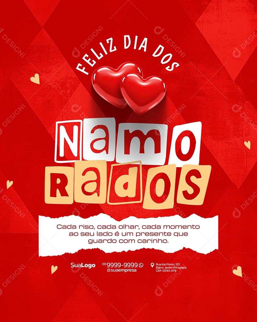 Feliz Dia Dos Namorados 12 de Junho Social Media PSD Editável