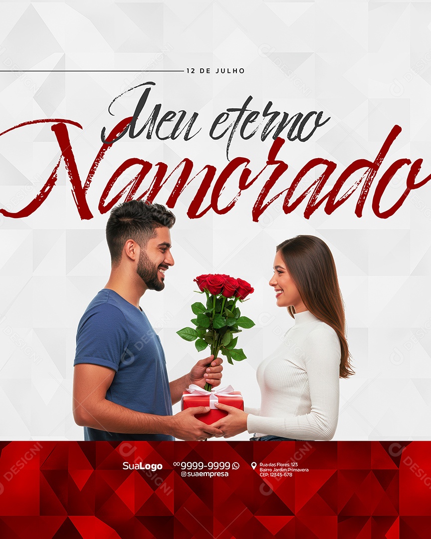 Feliz Dia Dos Namorados 12 de Junho Social Media PSD Editável