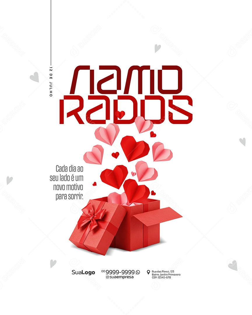 Dia Dos Namorados 12 de Junho Social Media PSD Editável