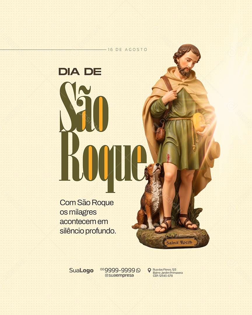 Dia de São Roque Social Media PSD Editável