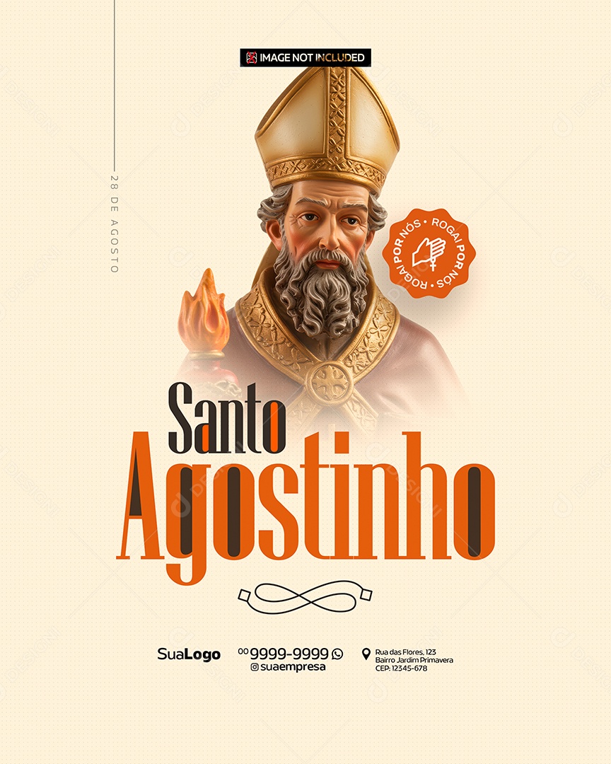 Santo Agostinho Social Media PSD Editável