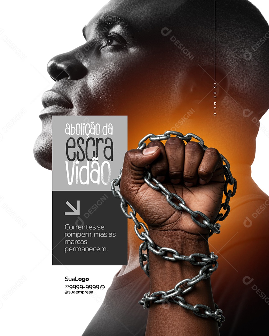 Dia da Abolição da Escravidão Social Media PSD Editável