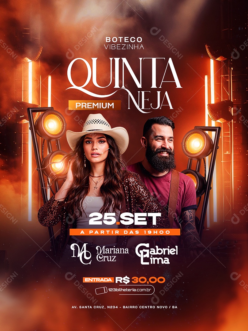 Flyer Quinta Neja Premium Social Media PSD Editável