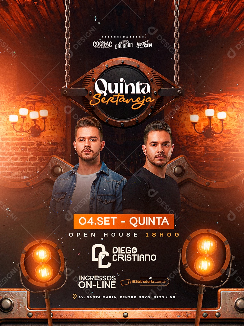 Flyer Quinta Sertaneja Social Media PSD Editável