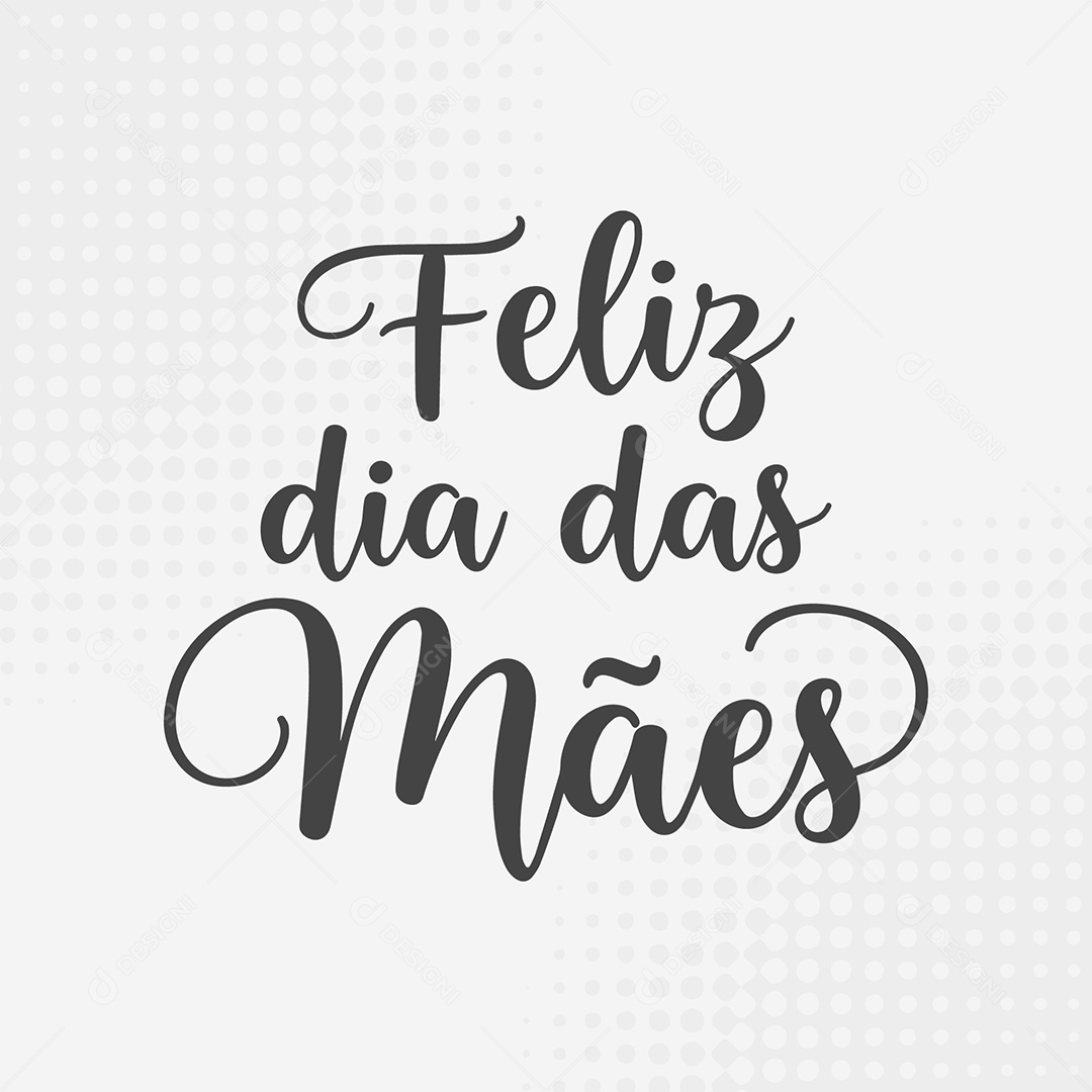 Feliz Dia das Mães Arte Tipográfica em Fundo Decorativo Ilustração Vetor EPS
