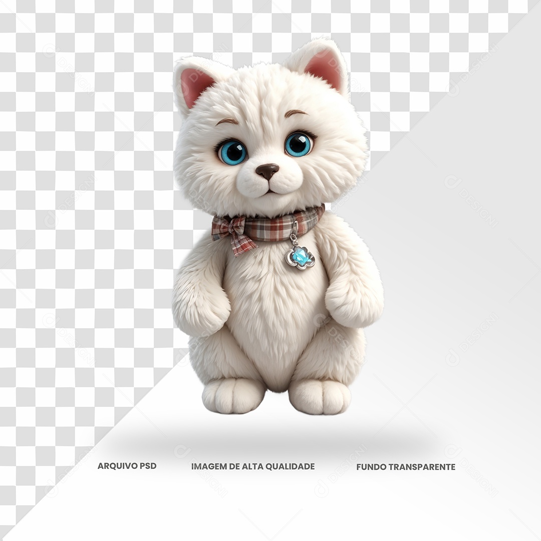 Gato De Estimação Elemento 3D para Composição PSD