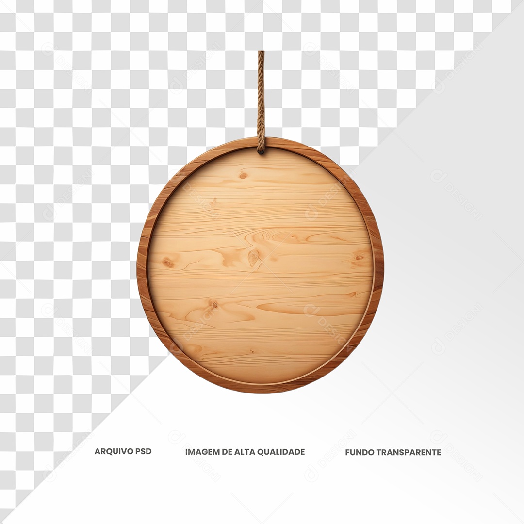 Placa De Madeira Elemento 3D para Composição PSD