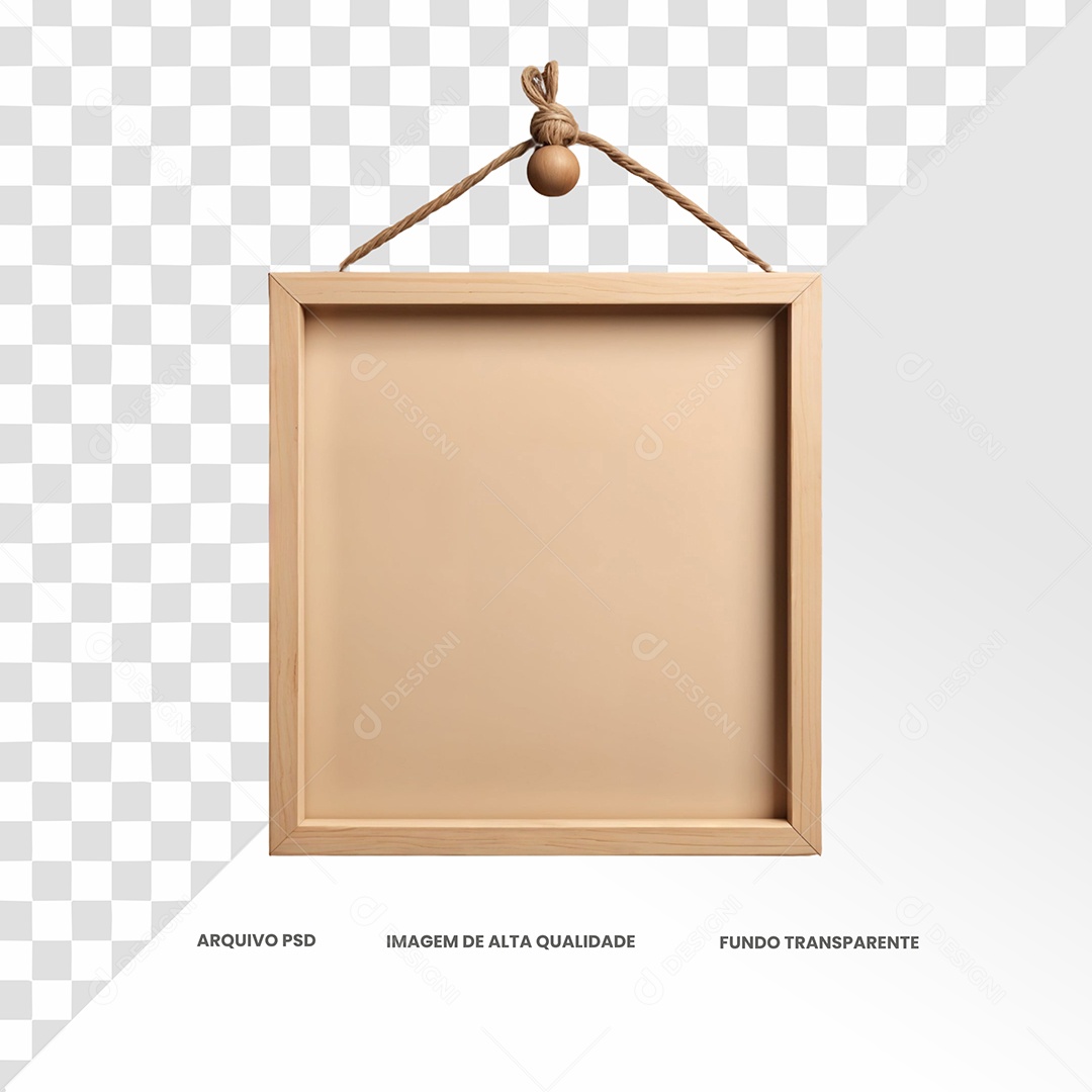 Placa De Madeira Elemento 3D para Composição PSD