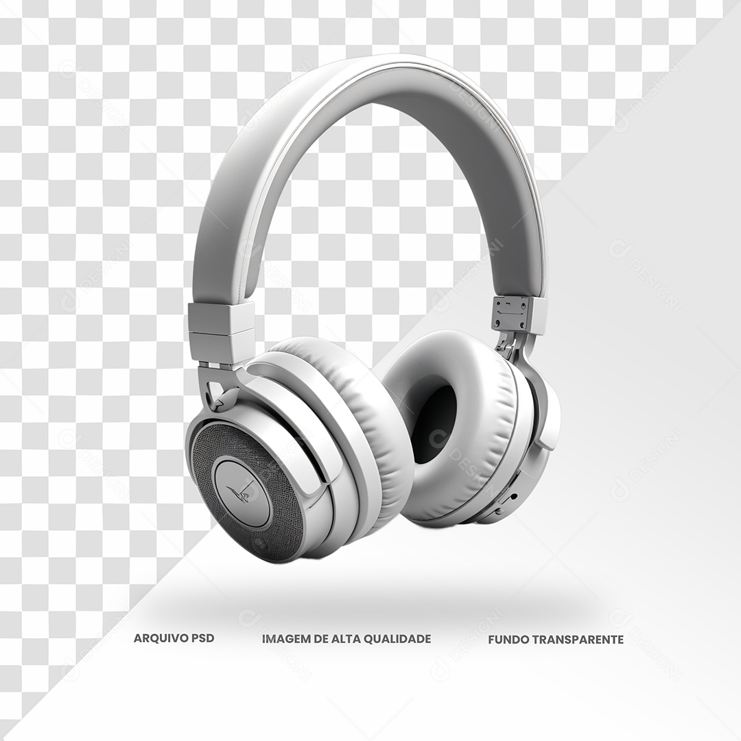 Fone De Ouvido Bluetooth Elemento 3D  para Composição PSD