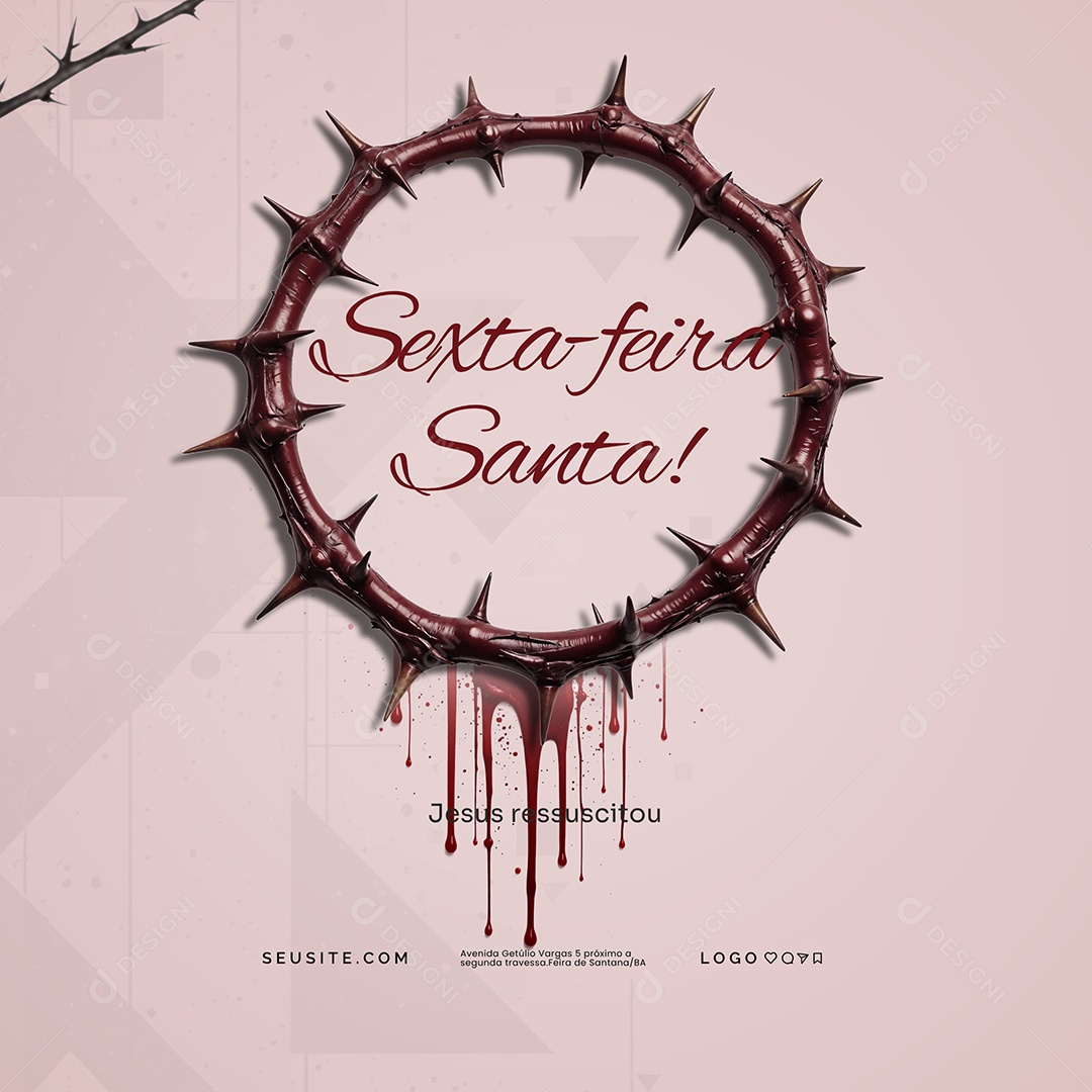 Sexta Feira Santa Social Media PSD Editável