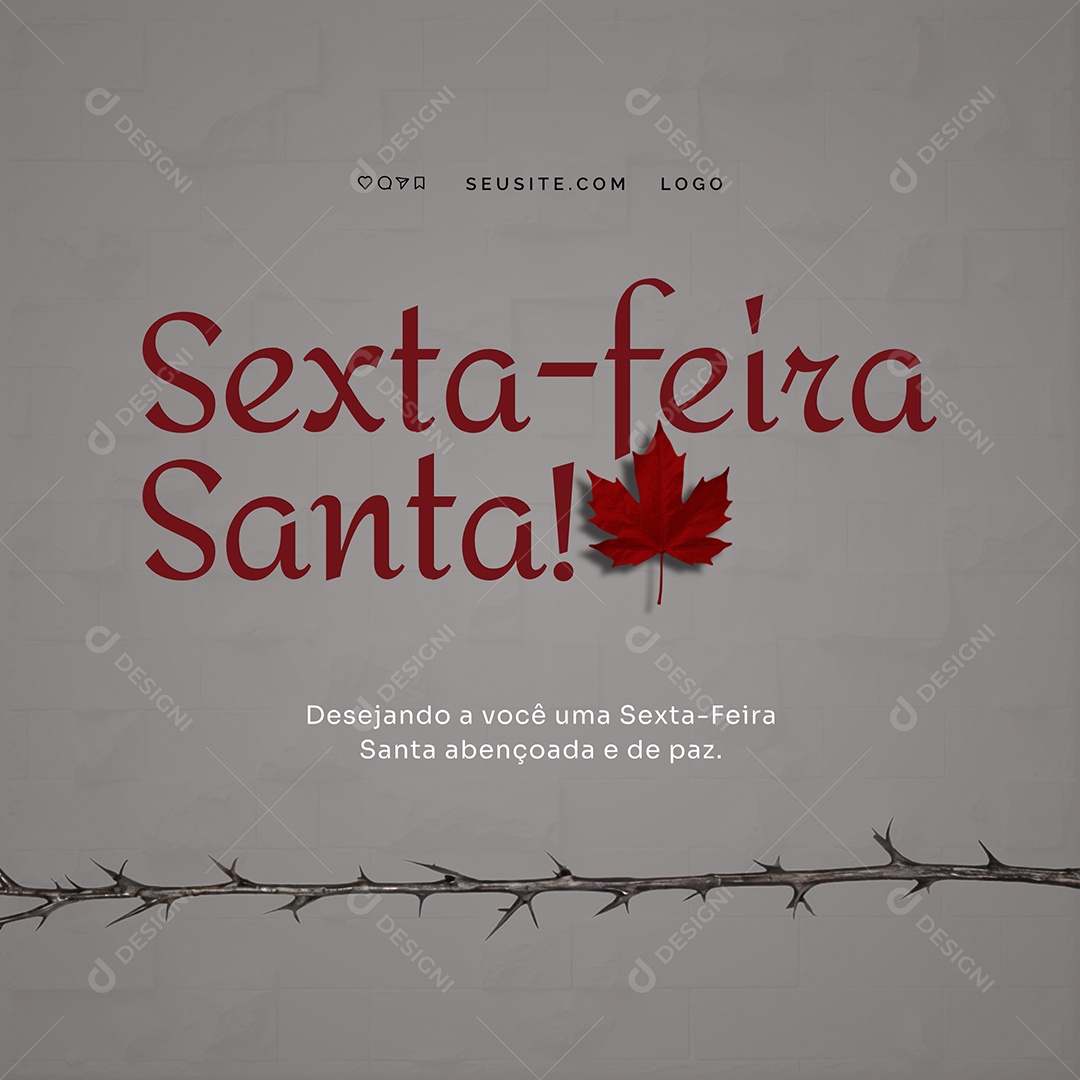 Sexta Feira Santa Social Media PSD Editável