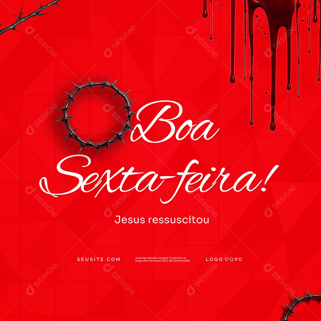 Sexta Feira Santa Social Media PSD Editável