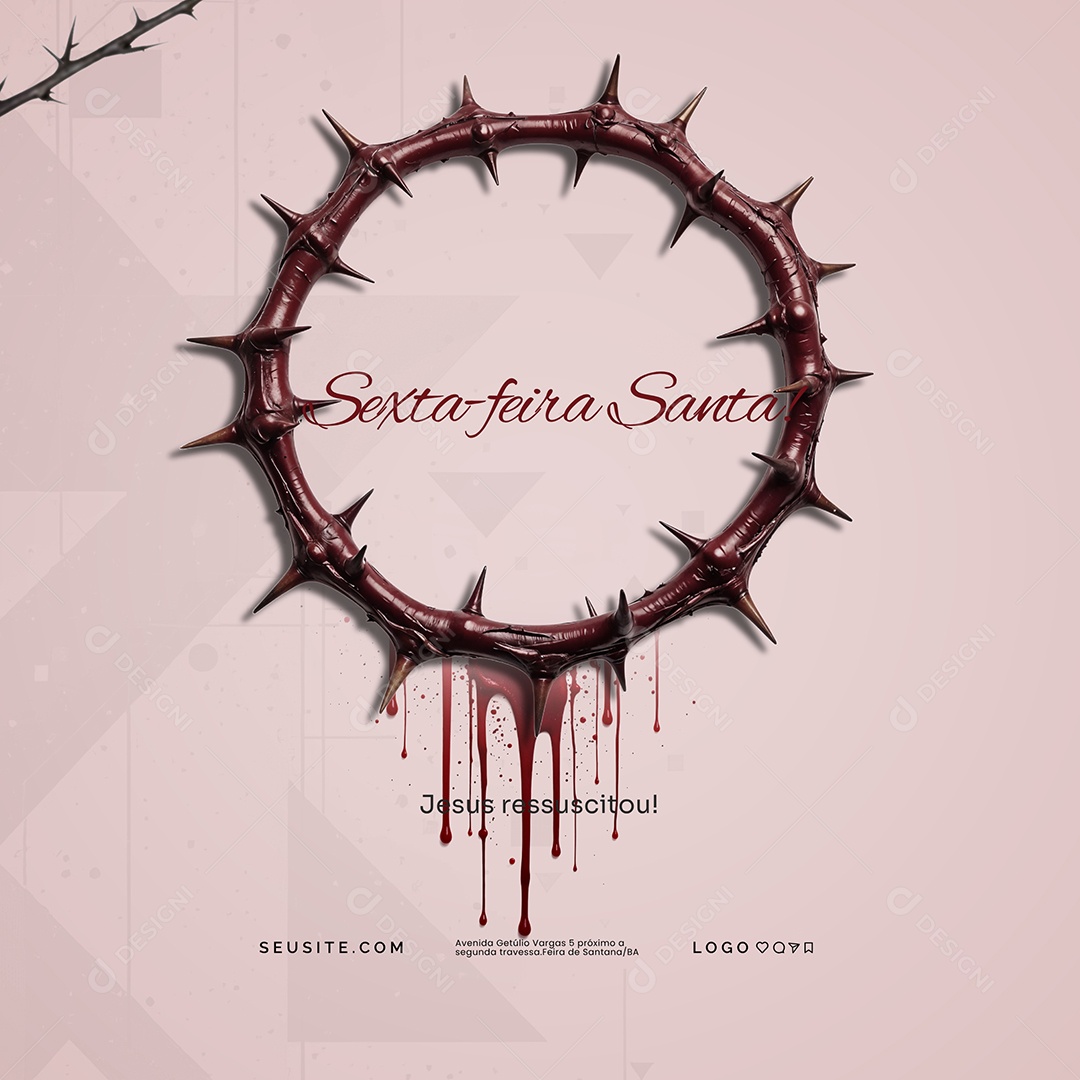 Sexta Feira Santa Social Media PSD Editável