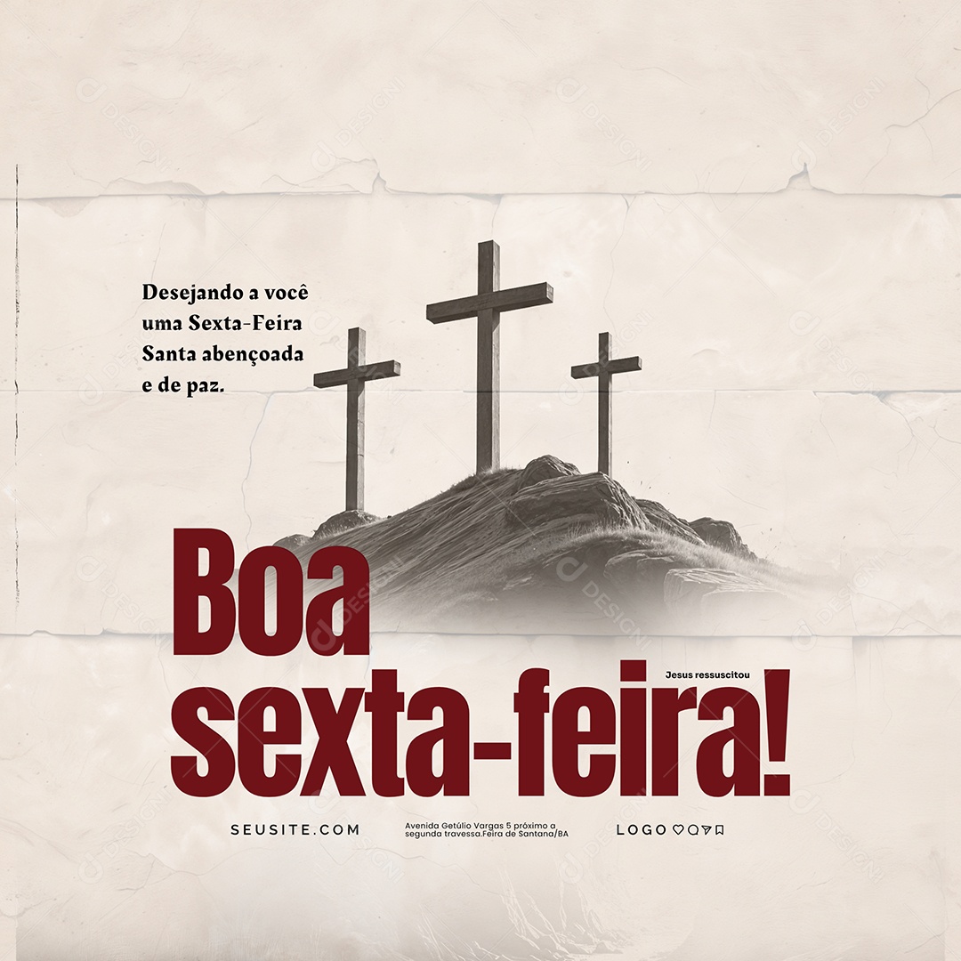 Sexta Feira Santa Social Media PSD Editável
