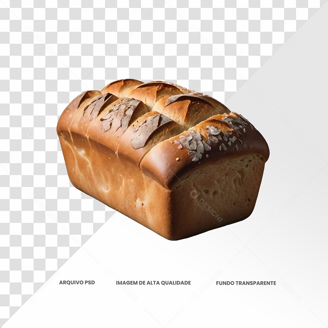 Pão de Forma Elemento 3D para Composição PSD