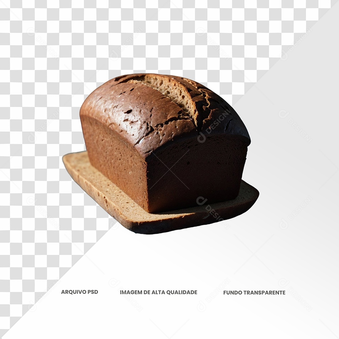 Pão de Forma Elemento 3D para Composição PSD