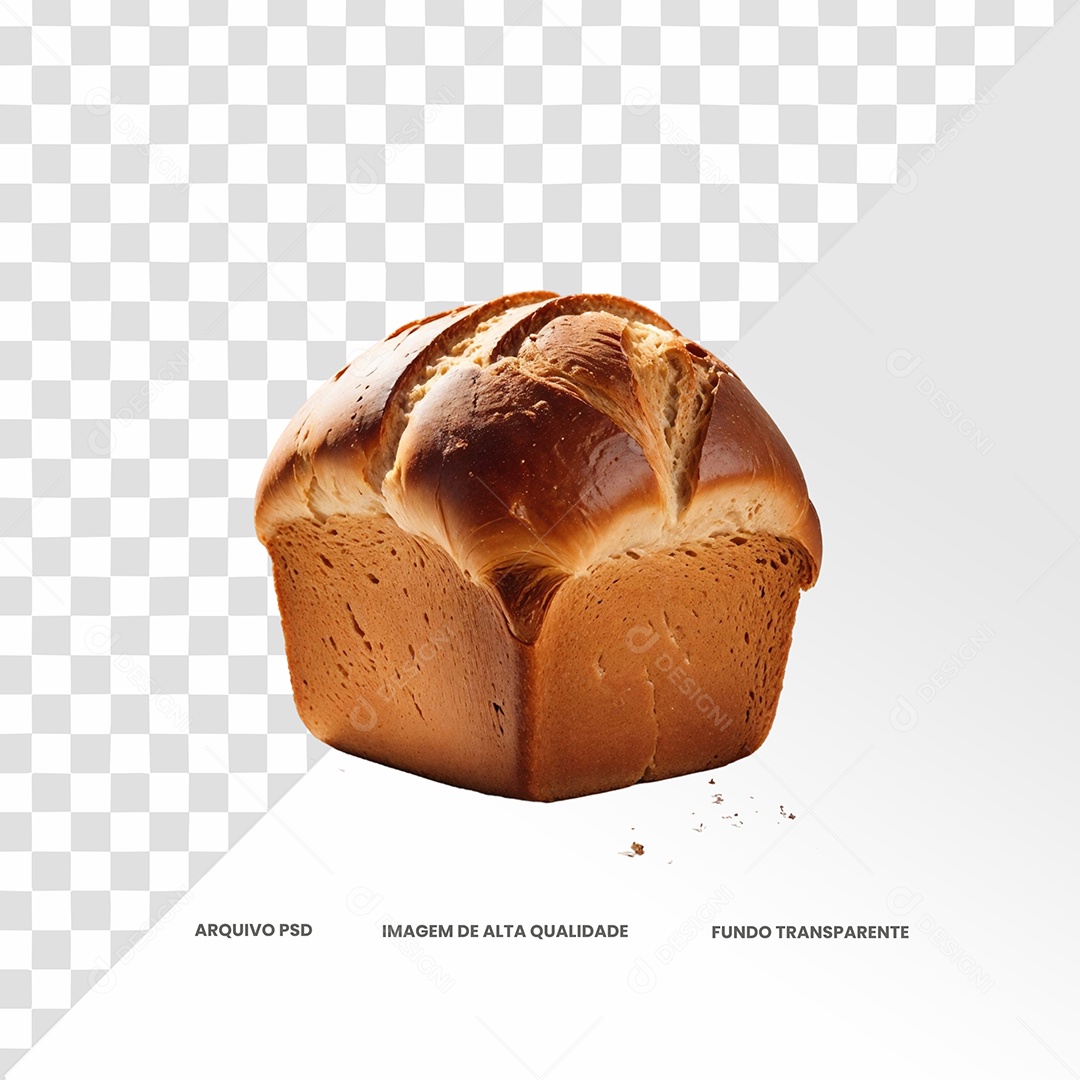 Pão de Forma Elemento 3D para Composição PSD