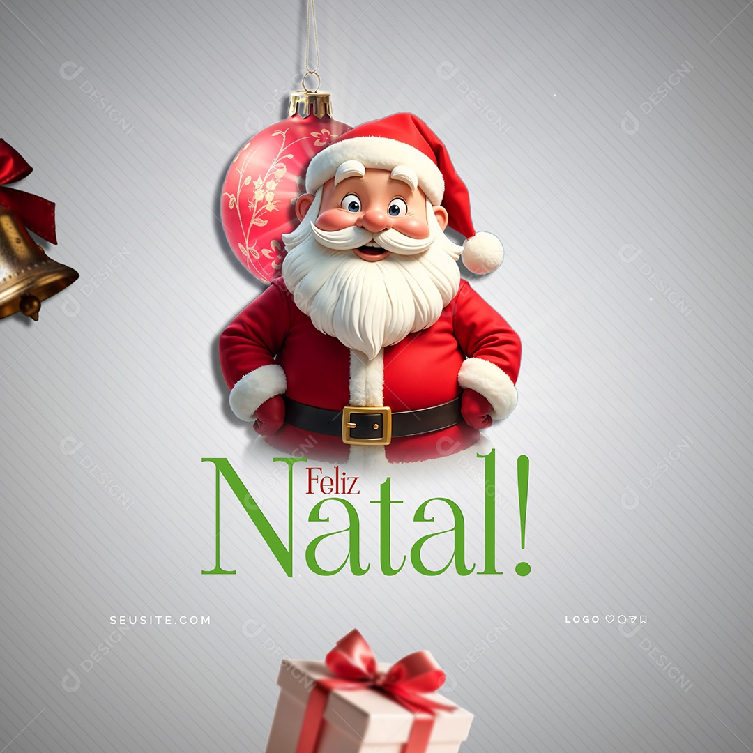 Feliz Natal 25 de Dezembro Celebre a Vida com Amor e Gratidão Social Media PSD Editável