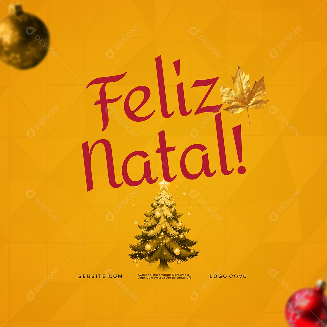 Feliz Natal 25 de Dezembro Celebre a Vida com Amor e Gratidão Social Media PSD Editável