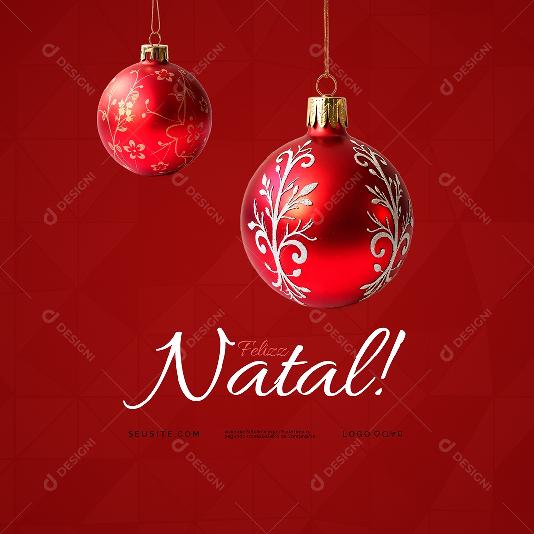 Feliz Natal 25 de Dezembro Celebre a Vida com Amor e Gratidão Social Media PSD Editável