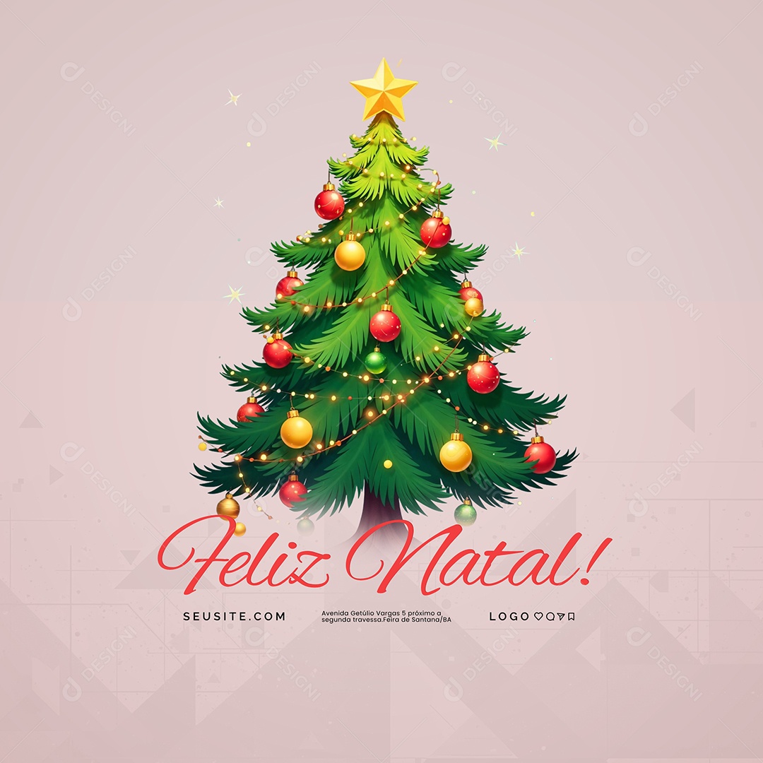 Feliz Natal 25 de Dezembro Celebre a Vida com Amor e Gratidão Social Media PSD Editável