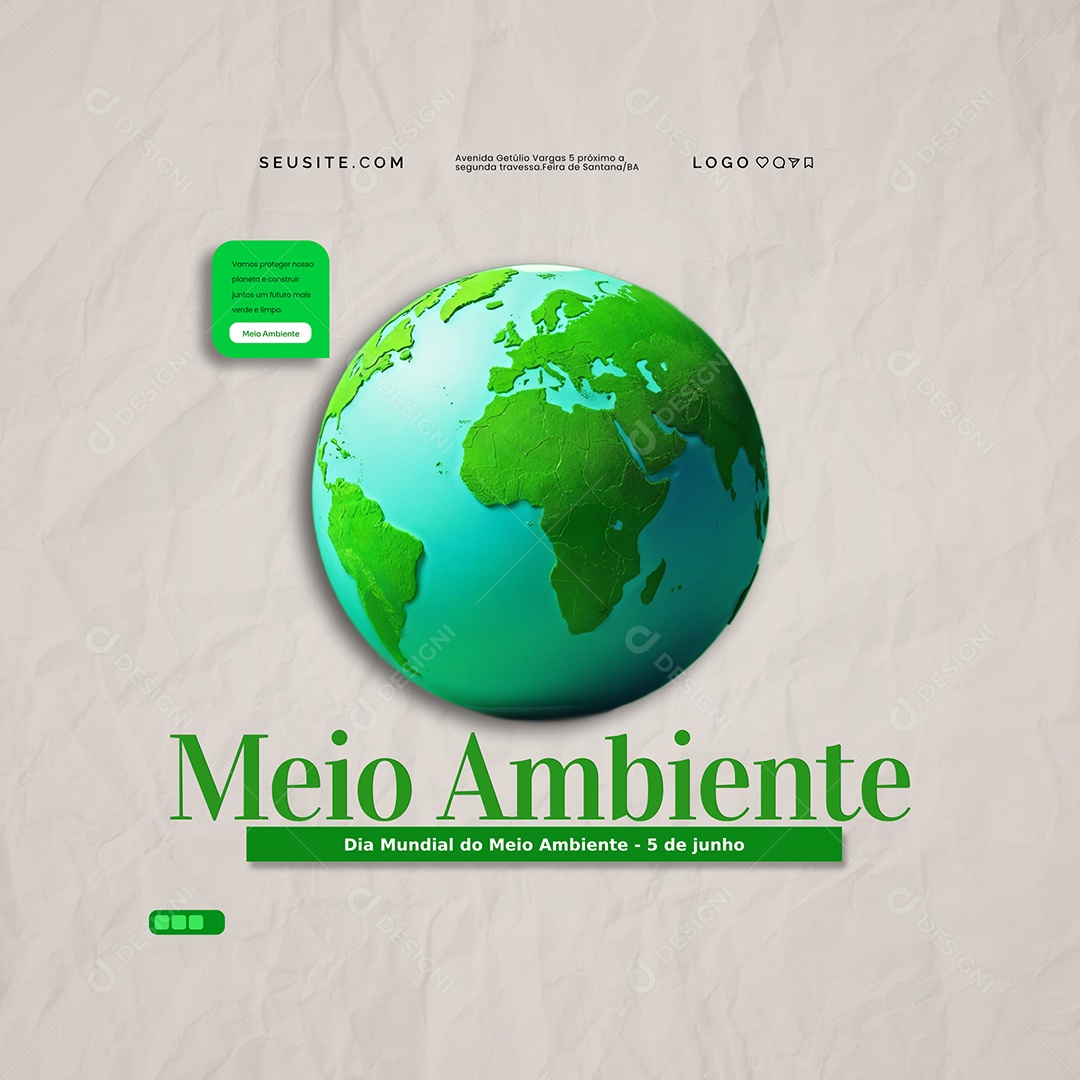 Dia Mundial do Meio Ambiente 05 de Junho Social Media PSD Editável