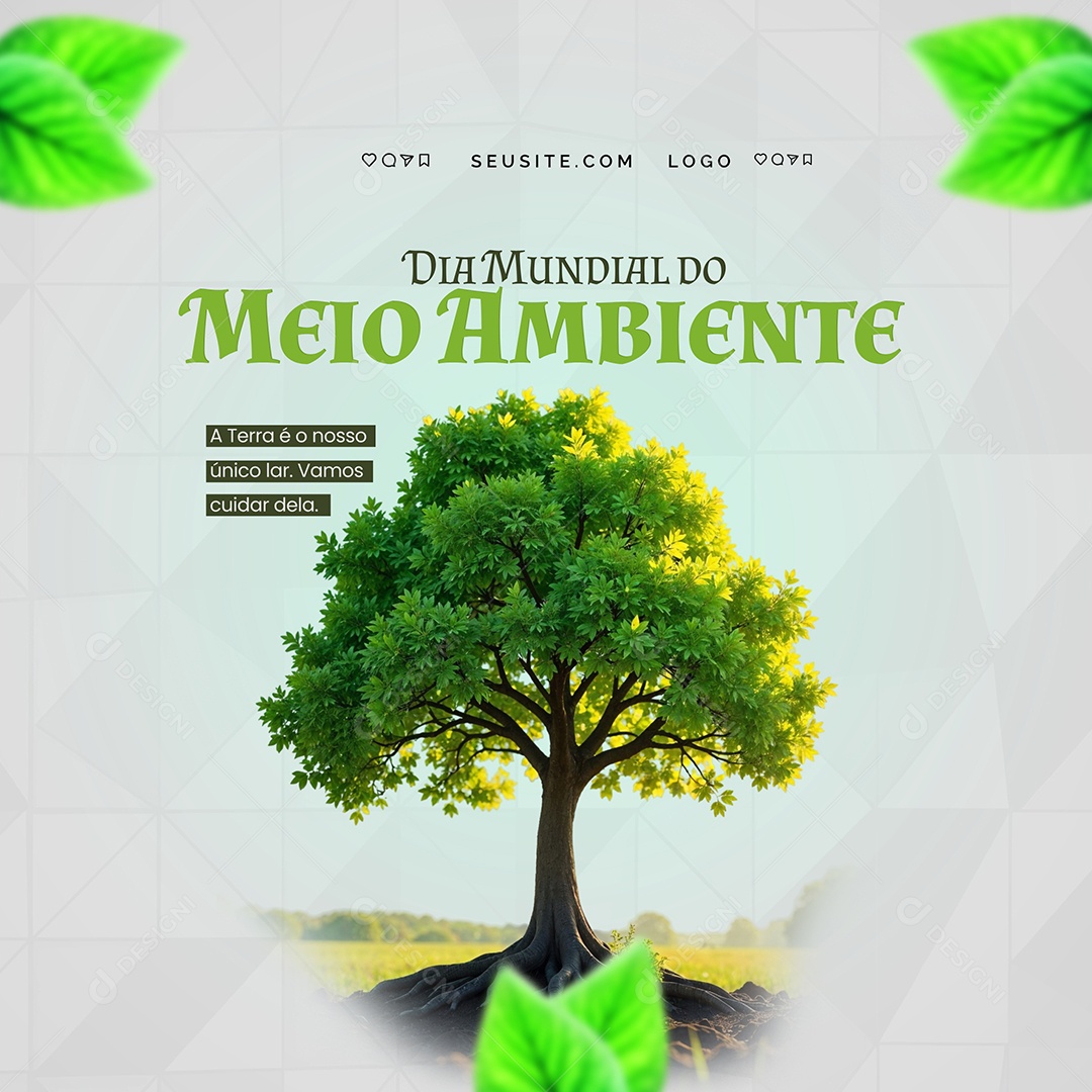 Dia Mundial do Meio Ambiente 05 de Junho A Terra É O Nossoúnico Lar Social Media PSD Editável