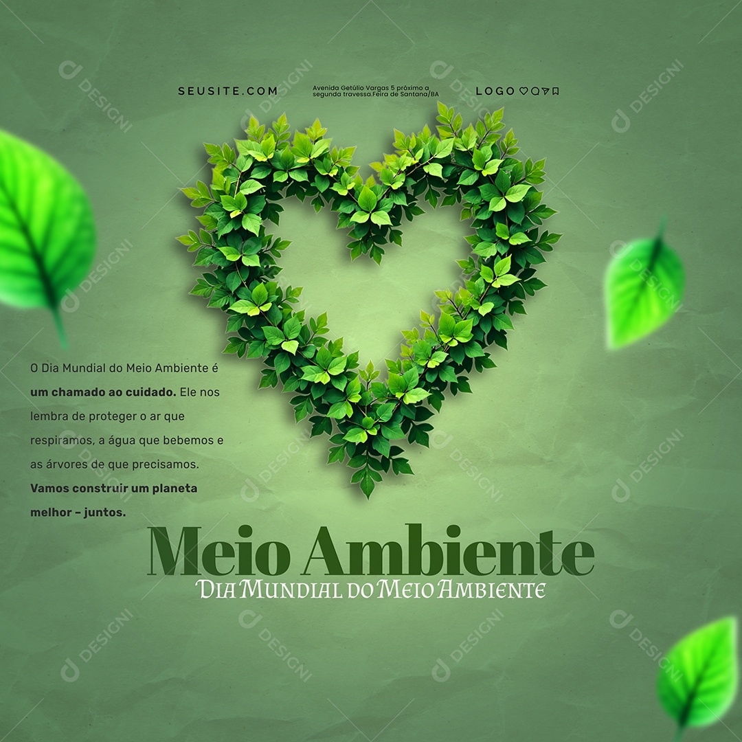 Dia Mundial do Meio Ambiente 05 de Junho Um Chamado Ao Cuidado Social Media PSD Editável