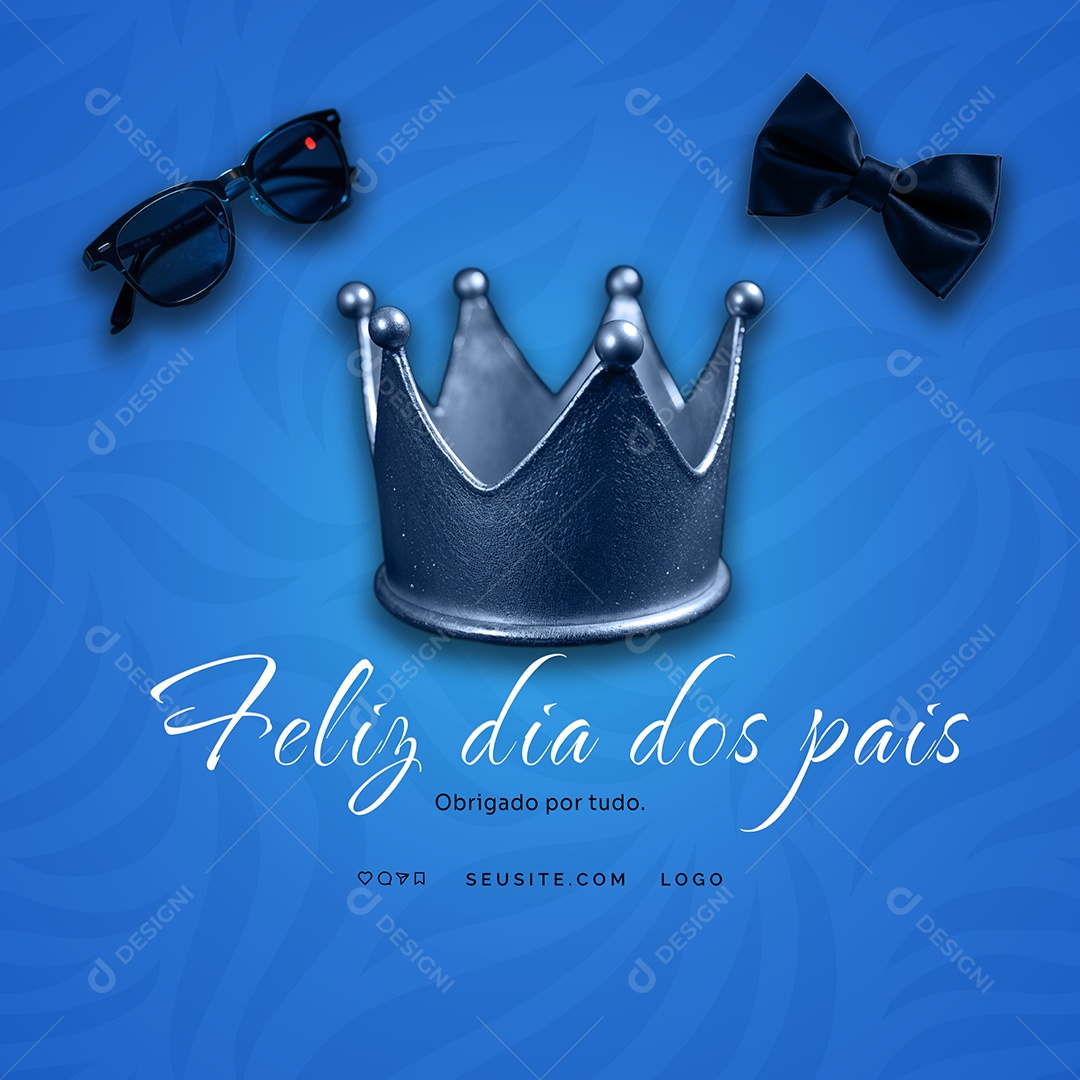 Feliz Dia dos Pais 10 de Agosto Social Media PSD Editável