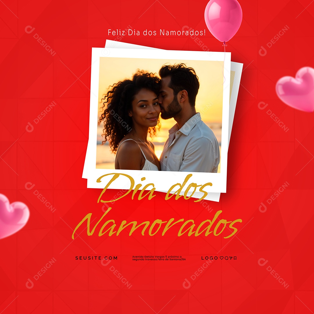 Feliz Dia dos Namorados 12 de Junho Social Media PSD Editável