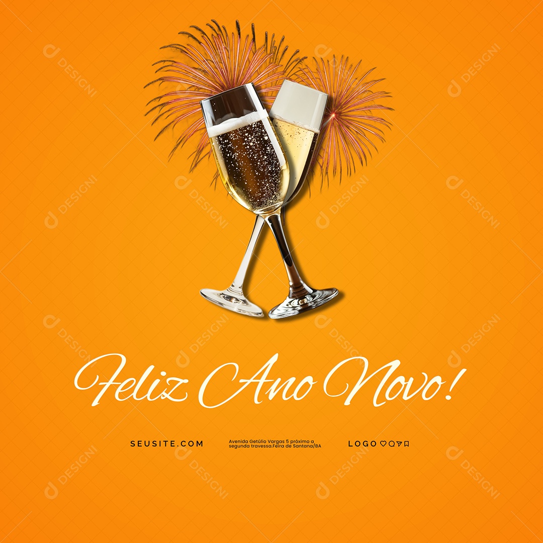 Um Feliz 2026 Ano Novo 01 de Janeiro Social Media PSD Editável