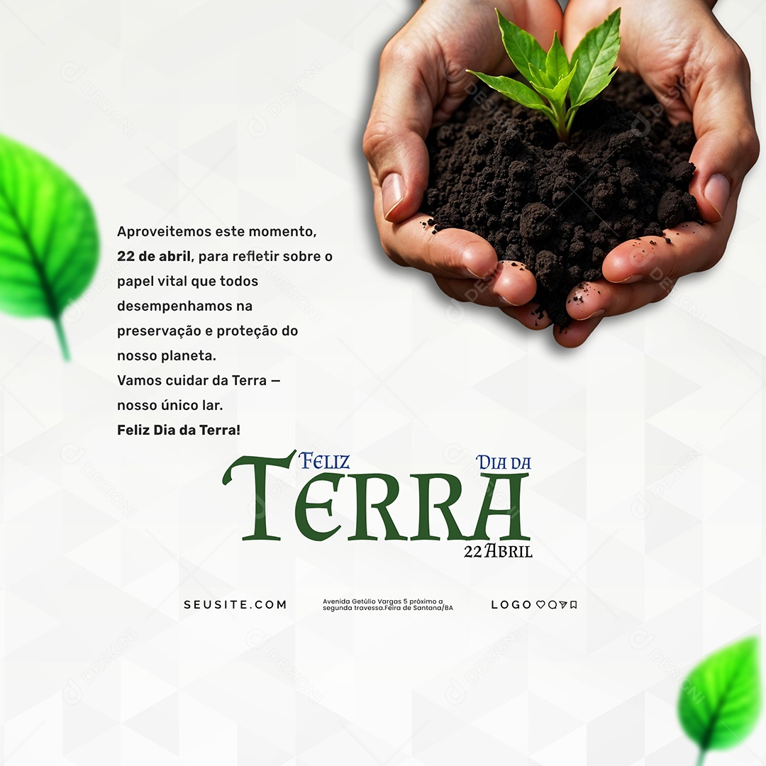 Dia da Terra 22 de Abril Aproveitemos Este Momento Social Media PSD