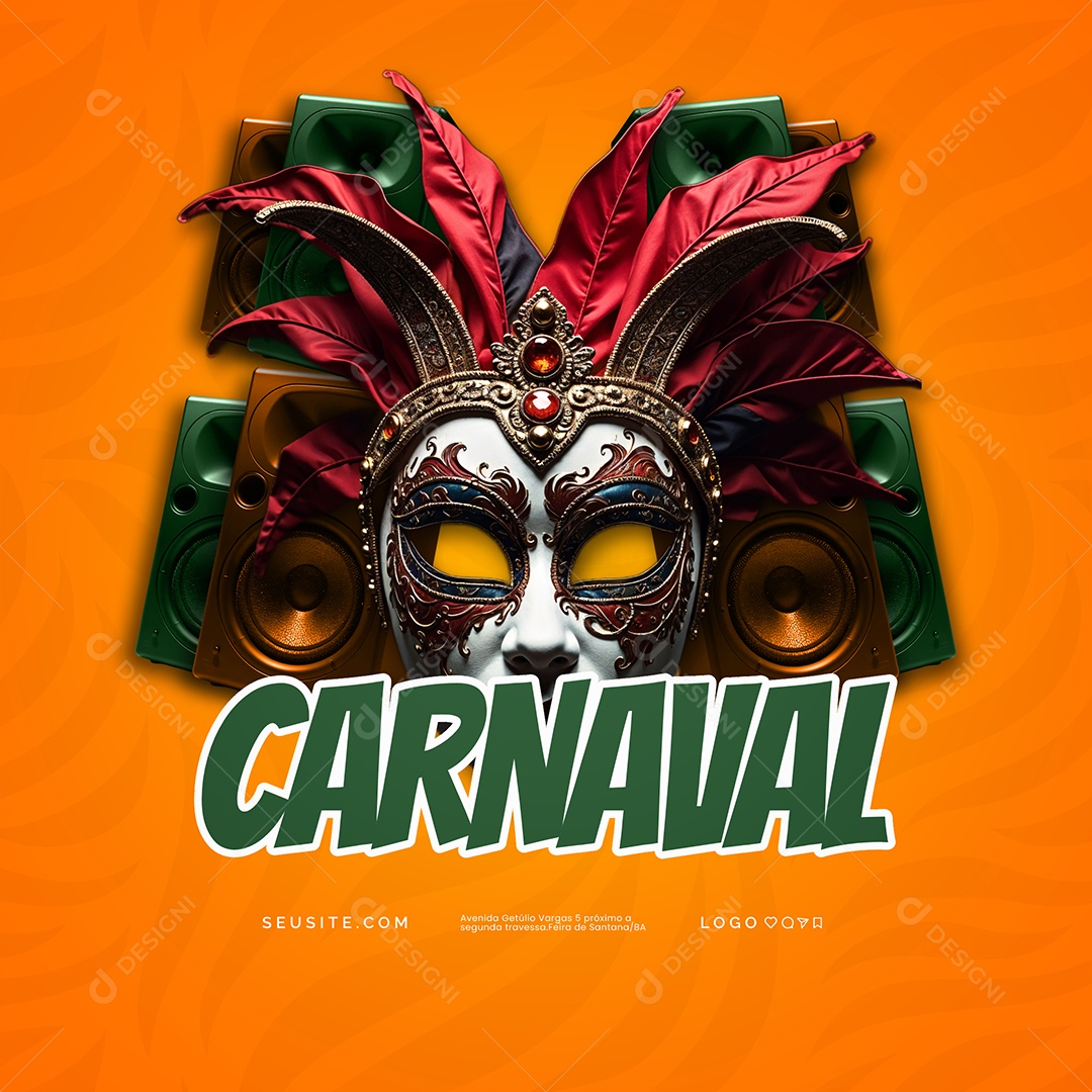 Carnaval Social Media PSD Editável