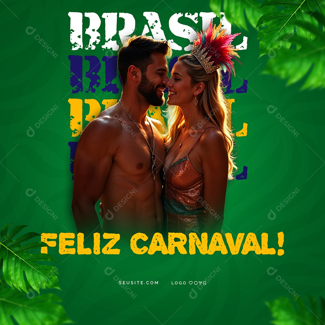 Feliz Carnaval Social Media PSD Editável