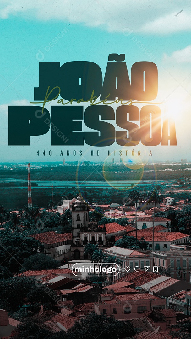 Story Aniversário de João Pessoa 05 de Agosto Social Media PSD Editável